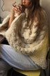 Mixiedress Round Neck Oversized Cable Knit Sweater