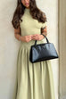 Mixiedress Elegant Asymmetric Shoulder Pleated Swing Maxi Dress