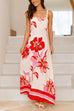 Mixiedress Empire Waist Floral Print Maxi Cami Dress