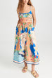 Mixiedress Tie Shoulder Pocketed Unique Print Midi Vacation Cami Dress