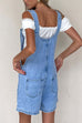 Mixiedress Button Up Pocketed Denim Romper