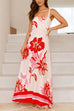 Mixiedress Empire Waist Floral Print Maxi Cami Dress