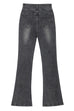 Mixiedress Distressed Bell Bottoms Stretchy Denim Pants