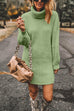 Mixiedress Turtleneck Long Sleeves Ribbed Knit Sweater Dress(in 7 Colors!)