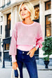 Crewneck Hollow Out Splice Knitting Sweater(in 5 Colors)