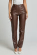 Mixiedress High Rise Pocketed Casual Faux Leather Pants