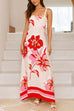 Mixiedress Empire Waist Floral Print Maxi Cami Dress