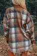 Mixiedress Button Up Corduroy Splice Plaid Shacket