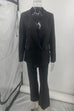 Mixiedress One Button Pocketed Blazer and Straight Leg Pants Power Suit Set