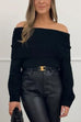 Mixiedress Off Shoulder Long Sleeves Slim Fit Sweater