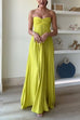 Mixiedress Exquisite Strapless Pleated Maxi Party Dress