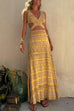 Mixiedress V Neck Cut Out Side Split Tie Dye Maxi Dress