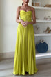 Mixiedress Exquisite Strapless Pleated Maxi Party Dress