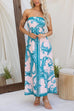 Mixiedress Strapless Tube Unique Print Swing Maxi Dress