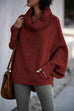 Mixiedress Cowl Neck Batwing Sleeves Loose Sweater