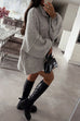 Mixiedress Drop Shoulder Button Up Slouchy Sweater Cardigan