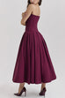 Mixiedress V Neck Strapless Corset Swing Maxi Dress