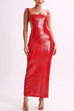 Mixiedress Sleeveless Open Back Sequin Bodycon Maxi Party Dress