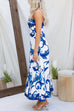 Mixiedress Strapless Tube Unique Print Swing Maxi Dress