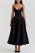 Mixiedress V Neck Strapless Corset Swing Maxi Dress