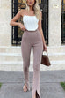 Mixiedress High Rise Slit Bell Bottoms Skinny Pants