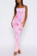 Mixiedress Sherbet Print Bodycon Maxi Cami Dress