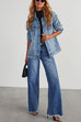 Mixiedress Raw Hem Distressed Wide Leg Denim Pants