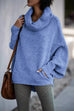 Mixiedress Cowl Neck Batwing Sleeves Loose Sweater