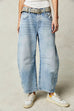 Mixiedress Mid Rise Barrel Leg Jeans