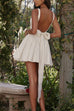 Mixiedress Square Neck Bow Knot Backless Mini Dress