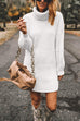 Mixiedress Turtleneck Long Sleeves Ribbed Knit Sweater Dress(in 7 Colors!)