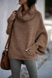 Mixiedress Cowl Neck Batwing Sleeves Loose Sweater