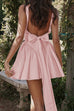 Mixiedress Square Neck Bow Knot Backless Mini Dress