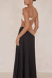 Mixiedress Strapless Color Block Pocketed Maxi Party Dress