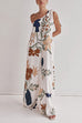 Mixiedress Tie Knot One Shoulder Floral Print Maxi Dress