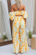 High Waist Printed Wide Leg Palazzo Pants