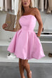 Mixiedress Strapless Tube Pocketed Bubble Mini Dress