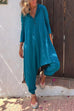 Long Sleevess Buttoned Hippie Harem Hoodied Jumpsuit