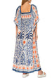 Mixiedress Square Collar Flutter Sleeves Printed Maxi Vacation Dress