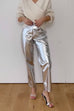 Mixiedress Glam High Rise Straight Leg Faux Leather Pants