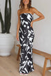 Mixiedress Off Shoulder Sleeveless Geometric Printed Maxi Party Dress