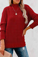 Mixiedress Fall Solid Mockneck Drop Shoulder Sweater