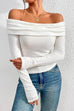 Mixiedress Off Shoulder Long Sleeves Bottoming Shirt