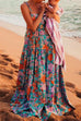 Mixiedress Bohemia Floral Printed Backless Cami Maxi Beach Dress