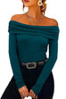 Mixiedress Off Shoulder Long Sleeves Bottoming Shirt