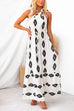 Mixiedress Bow Knot One Shoulder Printed Ruffle Maxi Dress