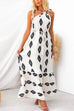 Mixiedress Bow Knot One Shoulder Printed Ruffle Maxi Dress