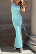 Mixiedress Tie Shoulder Backless Cami Maxi Party Dress