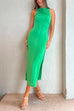 Mixiedress Sleeveless Side Split Ruched Slim Fit Dress