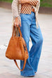 Mixiedress High Waist Wide Leg Straight Denim Pants